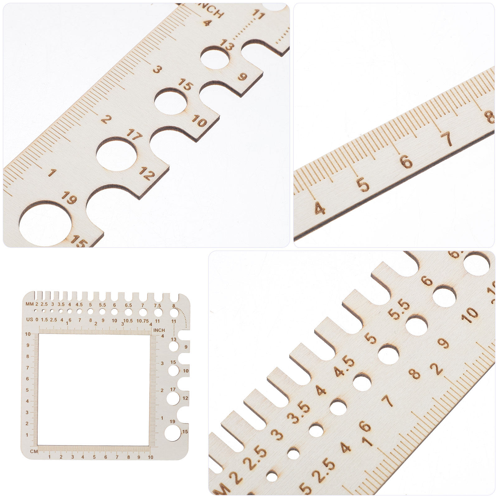 2 piezas de regla de madera pa - Sewing Gauge Ruler reseña y precio